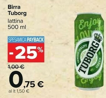 Carrefour Tuborg Birra offerta