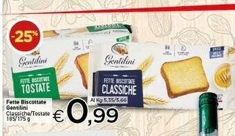 Crai Gentilini Fette Biscottate Tostate 175 G(ml) offerta