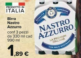 Carrefour Nastro Azzurro Birra offerta