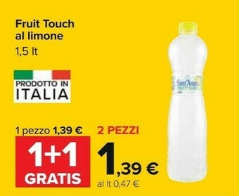 Carrefour Sant'anna Fruit Touch Al Limone 1,5 Lt offerta