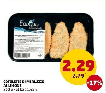 PENNY Cotolette Di Merluzzo Al Limone offerta