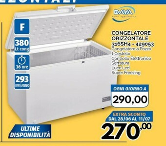 Orizzonte Daya Congelatori a pozzetto offerta