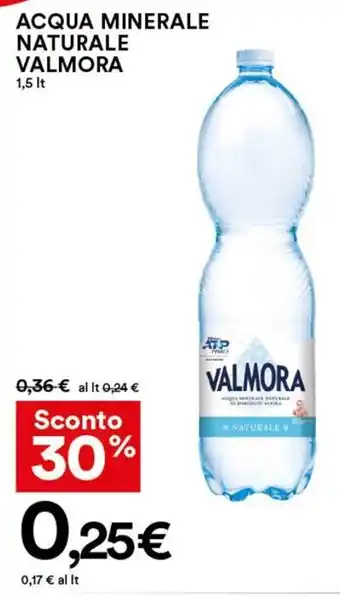 Coop Superstore Valmora Acqua Minerale Naturale 1,5 lt offerta