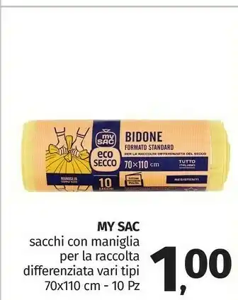 My Sac Sacchi Con Maniglia Per La Raccolta Differenziata