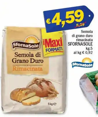 Ard Discount SfornaSole Semola di grano duro rimachinata 5 kg offerta