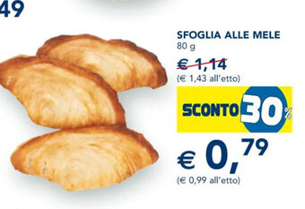 Esselunga Sfoglia Alle Mele 80 g offerta