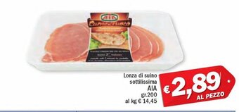 Ard Discount Aia Lonza di suino sottilissima 200 gr offerta