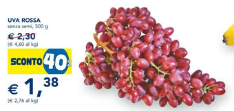 Esselunga UVA Rossa senza semi, 500 g offerta