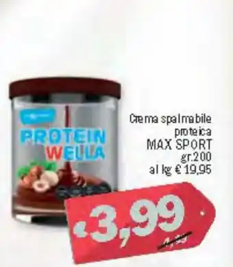 Max Sport Crema spalmabile proteica 200 gr