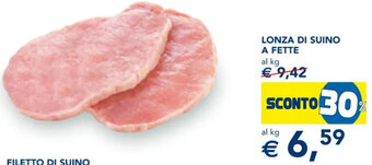 Esselunga Lonza Di Suino A Fette al kg offerta