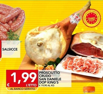 TuoDi King's Prosciutto Crudo San Daniele Dop offerta