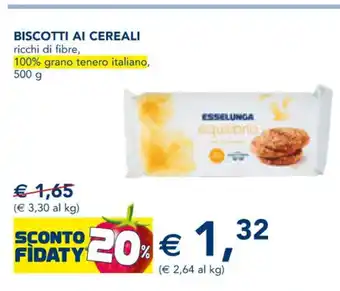 Esselunga Biscotti Ai Cereali 500 g offerta