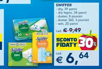 Esselunga Swiffer 39 panni offerta