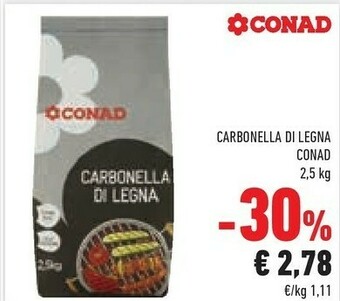 Conad Conad Carbonella Di Legna 2,5 Kg offerta