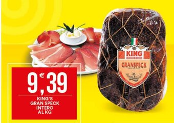 Vantaggio Cash&Carry King's Gran Speck Intero Al Kg offerta