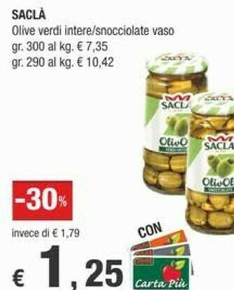 Crai Saclà Olive offerta
