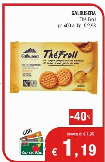 Crai Galbusera Frollini offerta