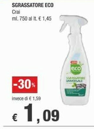 Crai Sgrassatore offerta