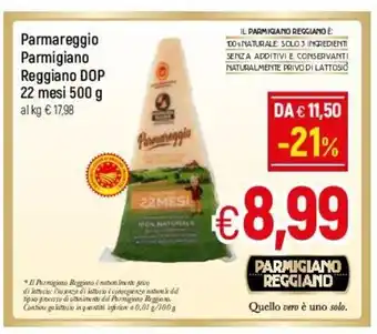A&O Parmareggio Parmigiano Reggiano DOP 22 mesi 500 g offerta