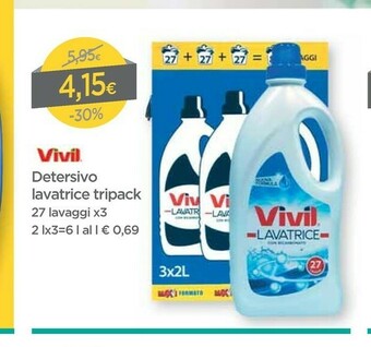 DPiù Vivil Detersivo Lavatrice Tripack offerta