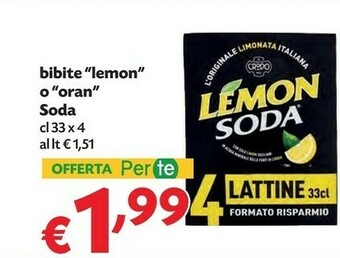 Pam Soda Bibite Lemon O Oran offerta