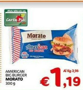 Crai Morato American Big Burger Con Semi Di Sesamo 300 G(ml) offerta