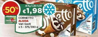 Crai Algida Cornetto Carta Pia Vari Gusti X 5 - 375/390 G offerta