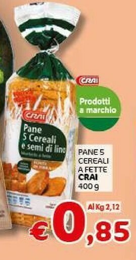 Crai Mulino Bianco Pan Bauletto offerta