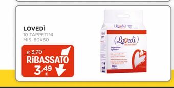 Arcaplanet Lovedi' 10 tappetini mis. 60x60 offerta