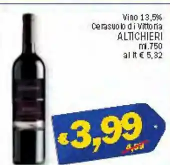 Altichieri Vino 13,5% Cerasuoto di Vittoria 750 ml