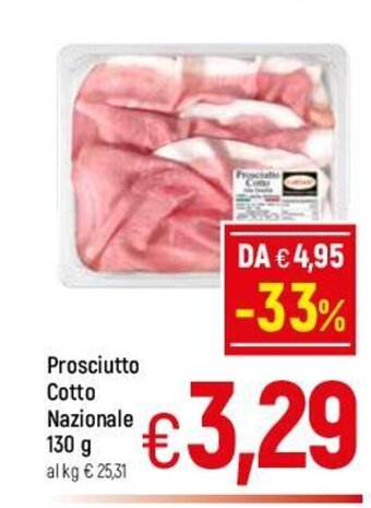 A&O Prosciutto Cotto Nazionale 130 g offerta