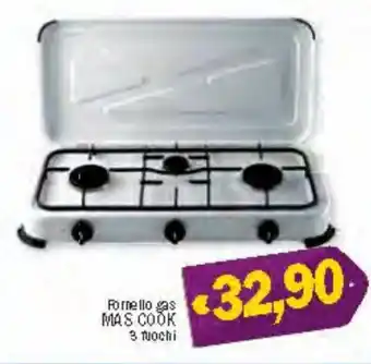 Ard Discount Mas Cook Fornello gas 3 fuochi offerta