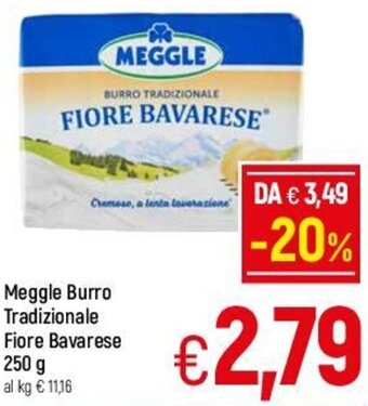 A&O Meggle Burro Tradizionale Fiore Bavarese 250 g offerta