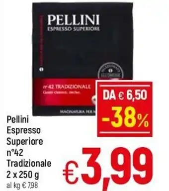 A&O Pellini Espresso Superiore n°42 Tradizionale 2 x 250 g offerta