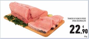 Conad Trancio di filone di pesce spada decongelato offerta