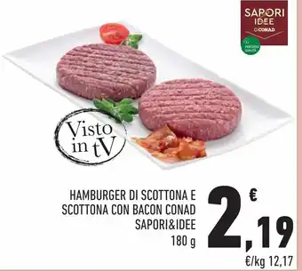 Conad Hamburger di scottona e scottona con bacon conad sapori& idee offerta