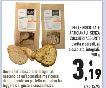 Conad Fette biscottate artigianali senza zuccheri aggiunti offerta