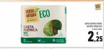 Conad Carta igienica verso natura conad eco offerta