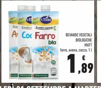 Conad Bevande vegetali biologiche matt offerta