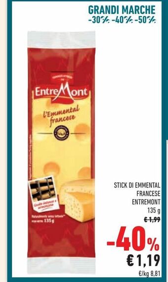Conad Stick di emmental francese entremont offerta