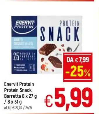 A&O Enervit Protein Protein Snack Barretta 8 x 27 g / 8 x 31 g offerta