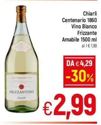 A&O Chiarli Centenario 1860 Vino Blanco Frizzante Amabile 1500 ml offerta
