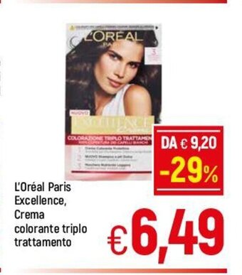 A&O L'Oreal Paris Excellence, Crema colorante triplo trattamento offerta