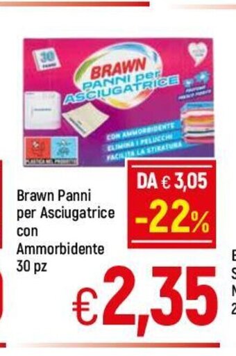 Brawn Panni per Asciugatrice con Ammorbidente 30 pz