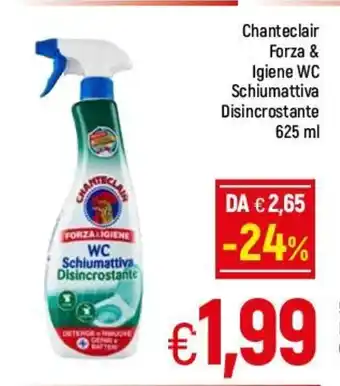 A&O Chanteclair Forza & Igiene WC Schiumattiva Disincrostante 625 ml offerta
