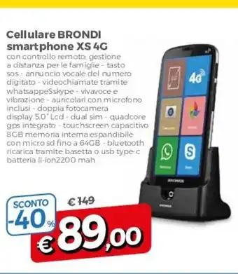 A&O Cellulare Brondi smartphone XS 4 G offerta