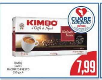 Supermercati Piccolo Kimbo Caffè Macinato Fresco 250 g x 4 offerta