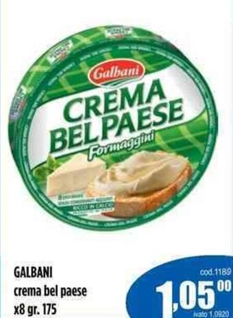 Del Prete Distribuzioni Galbani crema bel paese x8 gr. 175 offerta