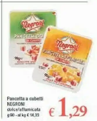 A&O Negroni - Cubetti Di Pancetta Dolce offerta