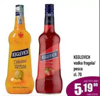Keglevich vodka fragola/pesca cl.70